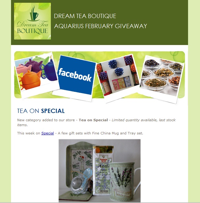 Dream Tea Boutique Web
